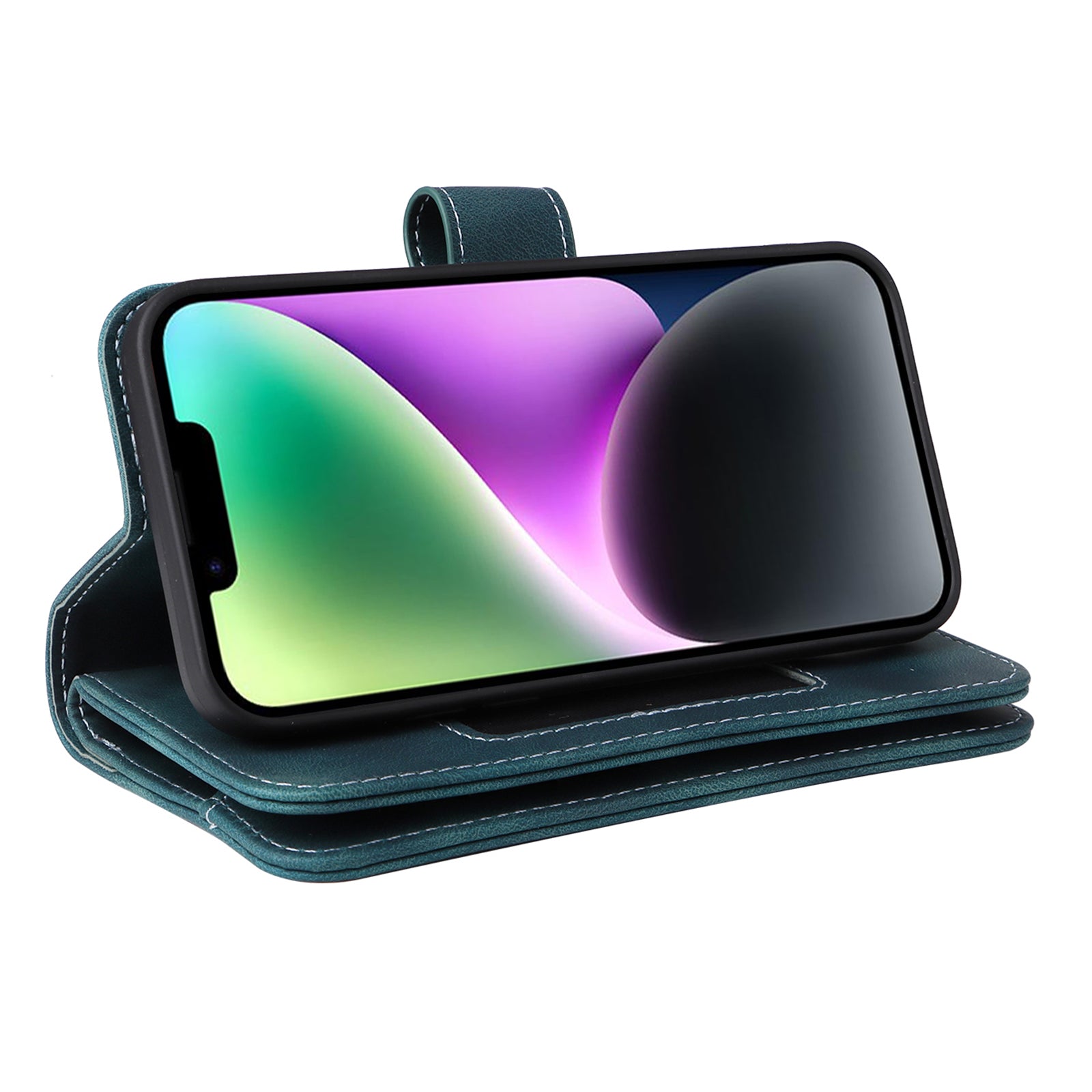Lynlåslomme Telefon Læder Taske til iPhone 14 Stand Wallet Multifunktionelt telefoncover med stropper Lynlåslomme Telefon Læder Taske til iPhone 14 Stand Wallet Multifunktionelt telefoncover med stropper
